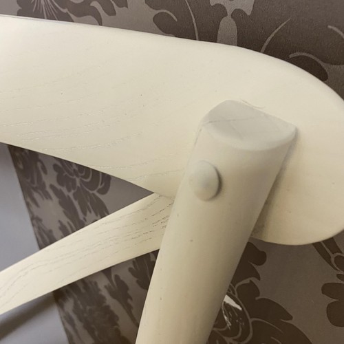Cream cross back chair - back, with