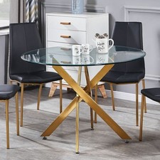 Amara Round Glass Dining Table
