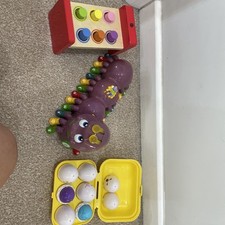 Toys Educational Tomy Shape Eggs Leap Frog ABC Caterpillar Colour Sorter Wooden