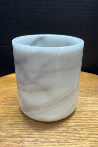 Vintage white gray marble - white,