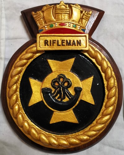 Hms rifleman ship crest - ship,