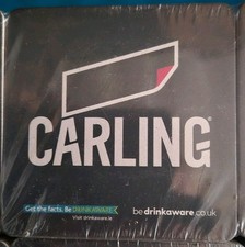100 BRAND NEW CARLING LAGER BEER MATS PUB MAN CAVE HOME BAR 