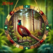 Forest Pheasant Round Window