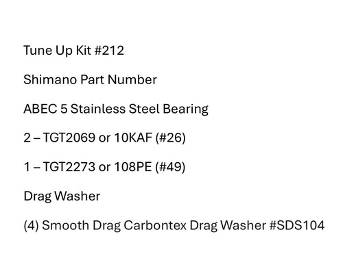 Tune kit 212 shimano - tune, #212