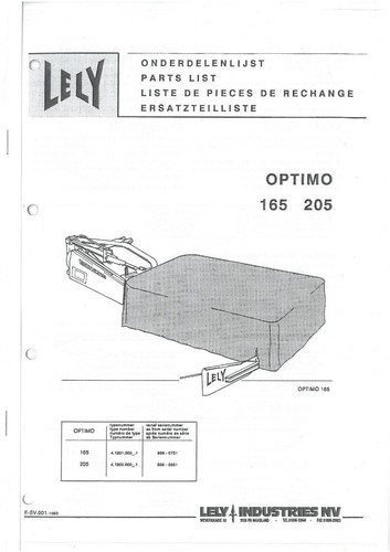 Lely mower optimo - lely, 205