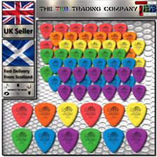 12 x Dunlop Tortex Guitar Pick Plectrum Picks - 12 Pack- Choose Your Colour/Size