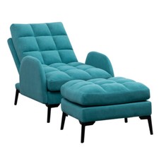 Teal Blue Matt Velvet Armchair