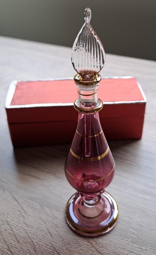 Vintage egyptian glass perfume - glass,