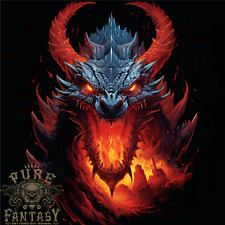 Fantasy Fire Dragon 2 Mens T-Shirt 100% Cotton