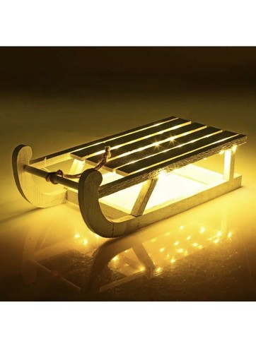 Christmas sledge wooden - christmas,