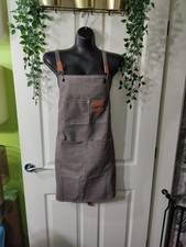 Canvas Tool Work Apron Heavy Duty Barber Kitchen Chef Workshop Adjustable Straps