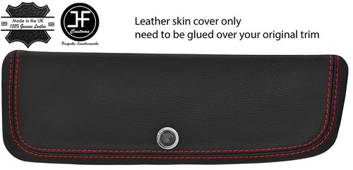 Red stitching glove box - red, real