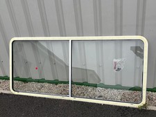 Icecream Window 1560mm W x 670mm H, Side Slider, Mill & Clear, Rads NS+OS