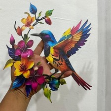 Hummingbird bloom metal wall - hummingbird,