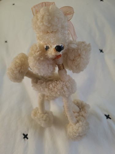 Vintage fluffy white wool wire - vintage,