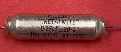 25uf 150vdc vintage plessey - 150vdc,
