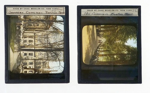 Magic lantern glass slides - magic,