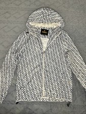 Fendi Monogram FF Logo Windbreaker Hooded Jacket Navy/White - Size M
