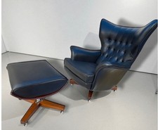 G Plan 6250 James Bond Blofeld Armchair & Footstool Vintage 1960s Original VGC