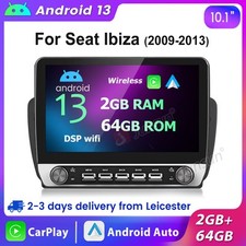 10.1" Carplay For SEAT IBIZA 6J 2009-2013 Android 13 Car Stereo Radio GPS 2+64GB