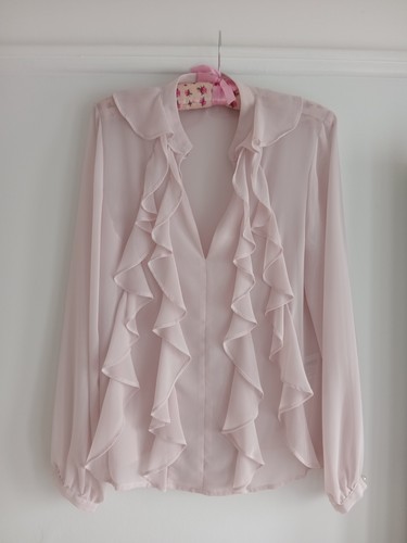 Zara chiffon pink blouse - blouse,