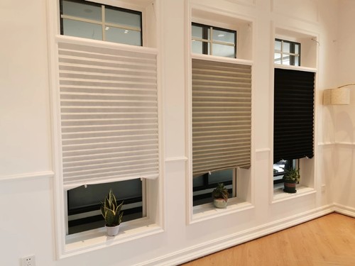 Self adhesive pleated - pleated, window