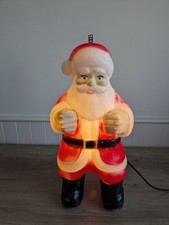 Vintage Christmas Blow Mold Santa  Light Up Decoration