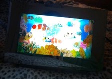 Vintage Virtual Artificial Rare Tropical Marine Fish Aquarium Tank Moving Toy