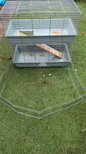 Tier steel hutch with wire - 2,