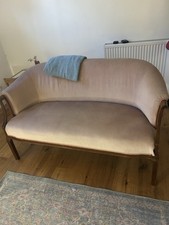 Vintage classical English sofa, Regency style - Pink