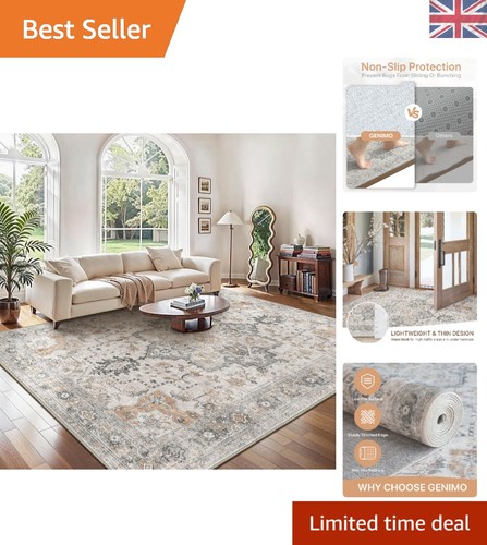Large taupe washable non slip - large,