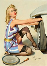 Vintage print art model poster
