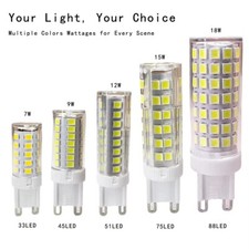 G9 LED 7W, 9W, 12W, 15W, 18W Light Bulb WARM/NEUTRAL/COLD WHITE BULBS A RATED UK