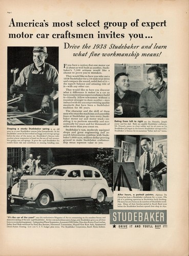1938 studebaker america - america's, car