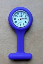 Purple Silicone Nurses Doctors Paramedic Tunic Brooch Fob Watch Medical Watch