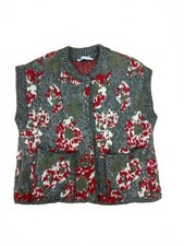 ZARA Floral Knit Vest with