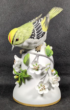 Franklin Mint ~ "THE GOLD CREST" Porcelain Bird Bell by Peter Barrett ~ Ht 13cm