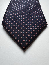 Drake's Navy Silk Tie With