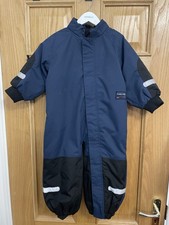 Polarn O. Pyret 1-1.5 Years Blue Waterproof Padded Ski suit, Size 86