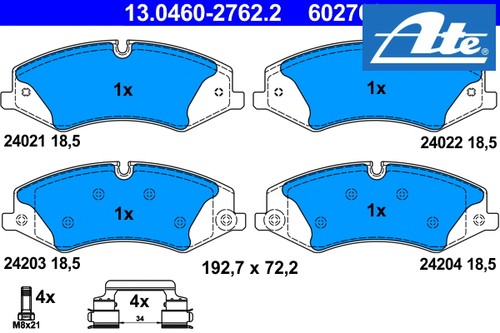 Front brake pads - front, set