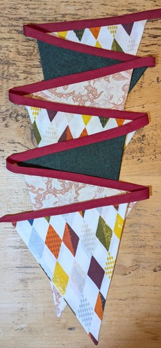Handmade fabric bunting - handmade,