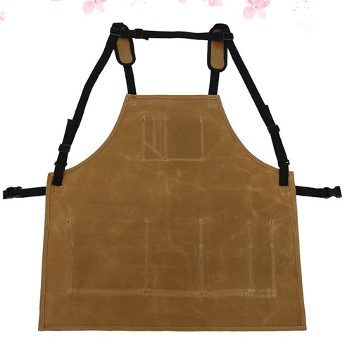 Adjustable khaki cooking apron - adjustable,