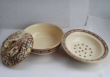 Antique Aesthetic Movement Robinson Crusoe 1881 Shaving Bowl Set Gildea Walker