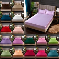 Fitted Sheet Bed Sheets Satin