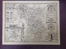 DERBYSHIRE County Map in 1610