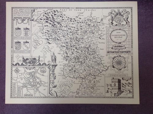 Derbyshire county map 1610 - derbyshire,