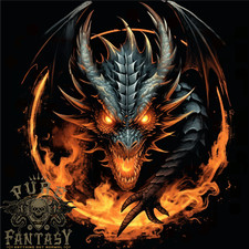 Fantasy Fire Dragon 1 Mens T-Shirt 100% Cotton