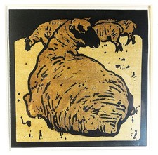 SUPERB ORIGINAL LITHOGRAPHIC PRINT of ‘THE SIMPLE SHEEP’ by WILLIAM NICHOLSON