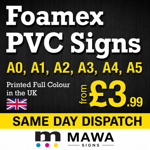 Foamex foam board signs - foam, rigid