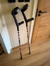 Cool Crutches - pink and black zebra print, comfortable soft grip